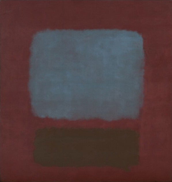 No. 37/No. 19 (Slate Blue and Brown on Plum) by Mark Rothko